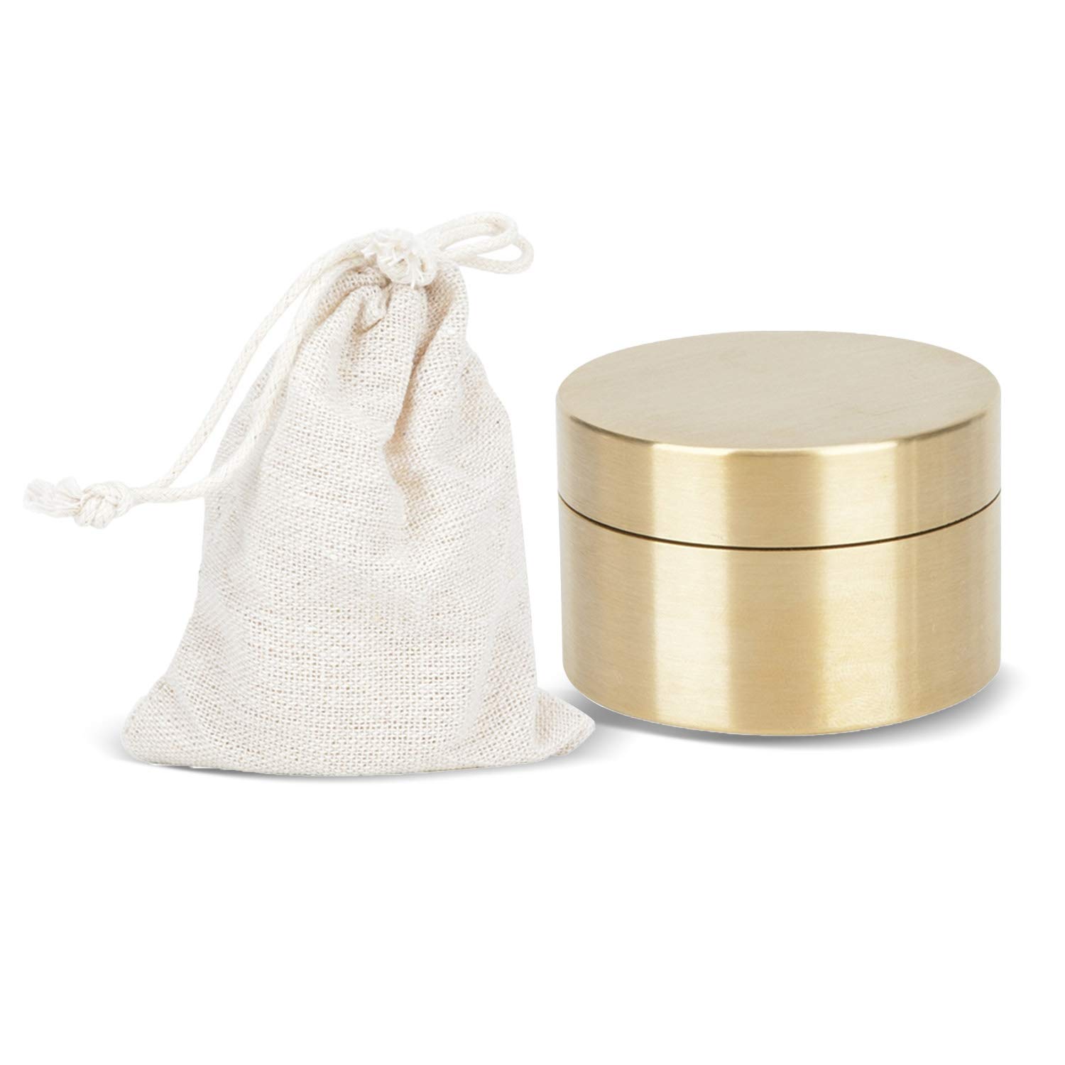 Keenso Brass Box - Waterproof & Dustproof Sealed Travel Case, Copper Fob Holder, Round Storage Container for Jewelry, Coins & Keepsakes | Perfect for Travel, Camping & Home Organization