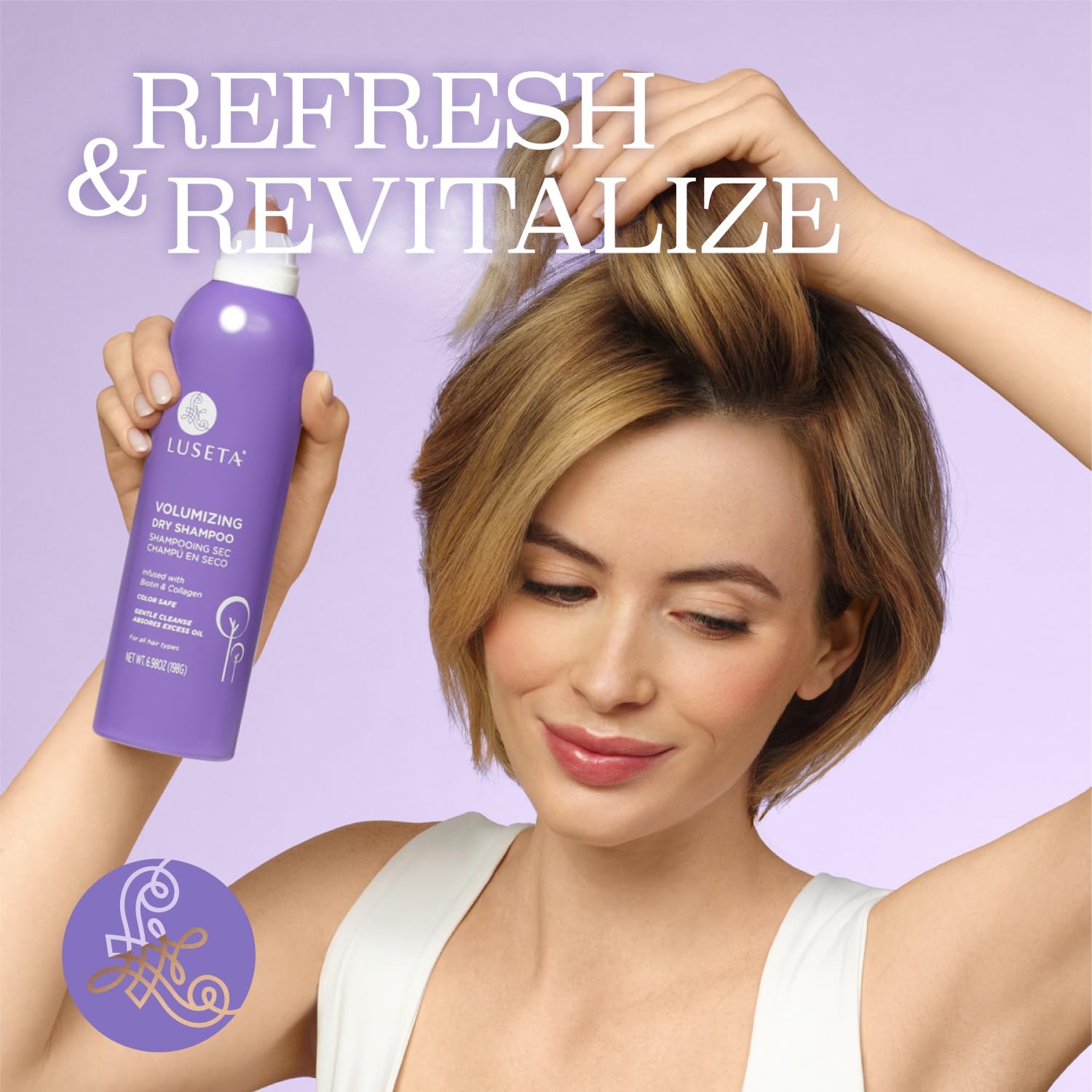 **Luseta Biotin Dry Shampoo for Women & Men – Volumizing & Oil Absorbing Spray for Oily Hair – 6.98oz | Refreshing Hair Care for Fuller, Cleaner Hair – Perfect for Travel, Gym & Busy Lifestyles**