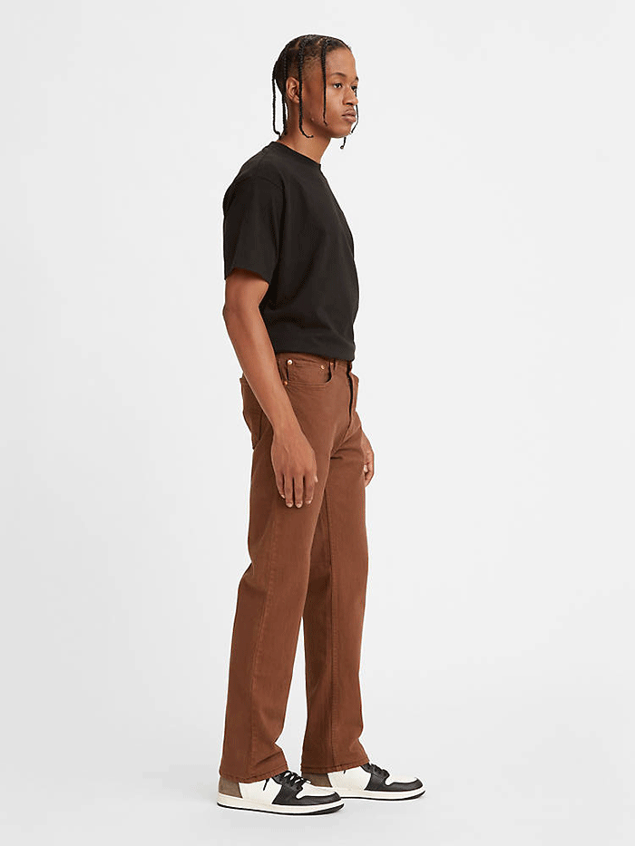 Levi's 505 Regular Fit Straight Leg Jeans for Men - Classic Denim Pants in Fondue Fudge Brown | Casual Wear, Office & Everyday Outfits