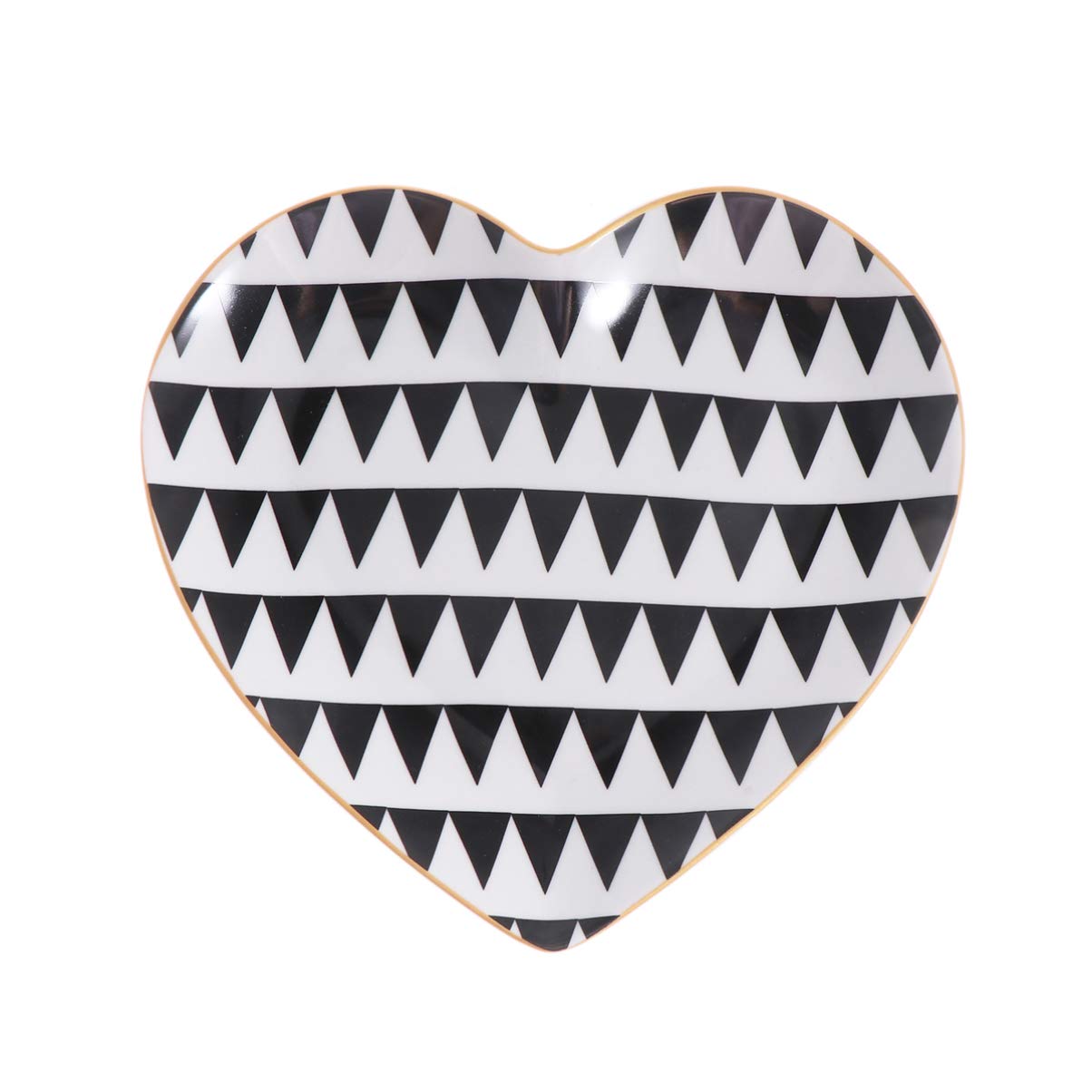 Cabilock Heart-Shaped Ceramic Dessert Plate - Elegant Porcelain Appetizer & Snack Tray for Valentine's Day, Parties, Jewelry Storage & Home Decor (6-Inch) - Perfect for Romantic Dinners, Candy Display & Gift Giving