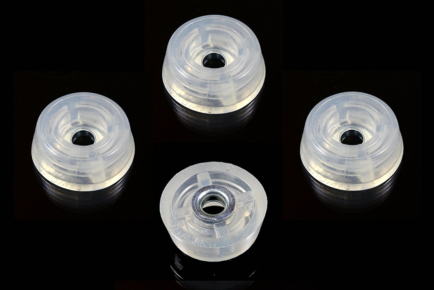8 Small Clear Round Rubber Feet - .250