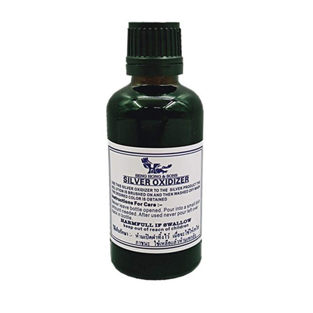 Kamonda Silver Oxidizer Solution - Professional Sterling Silver Oxidizing Patina Gel for Jewelry Making (Creates Antique Black Finish) | Perfect for Vintage Jewelry Crafting, Ring Oxidation & Metal Art Projects