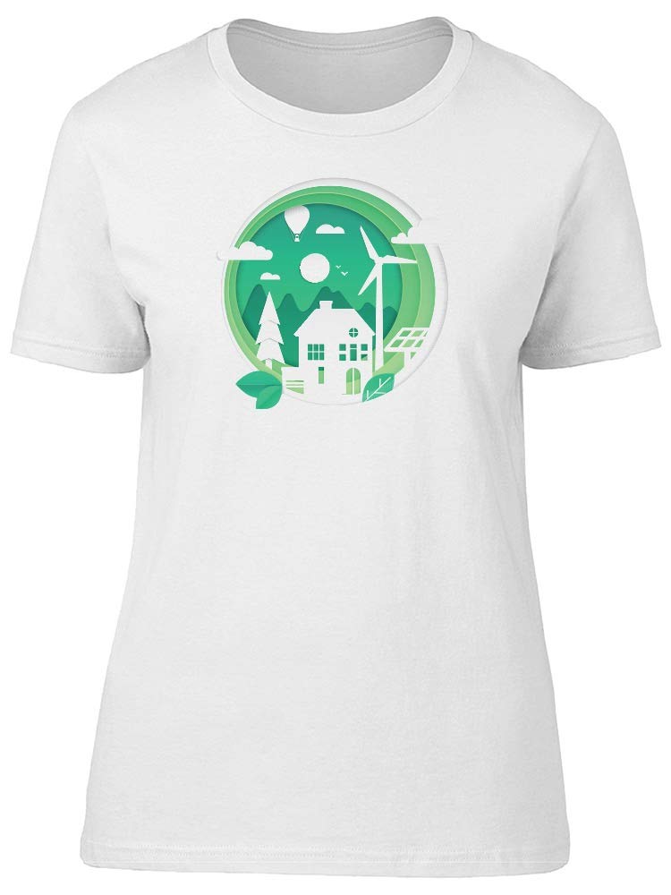 Smartprints Country House Doodle Tee - Women's Graphic T-Shirt in White | Casual Wear, Weekend Outfits & Gift Ideas