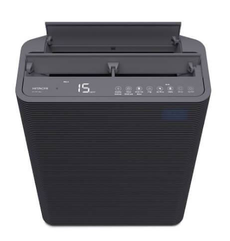 Hitachi EP PF120J HEPA Air Purifier for Home - Dark Grey | Quiet Operation, Removes Dust, Pollen & Pet Dander | Ideal for Bedrooms, Living Rooms & Offices