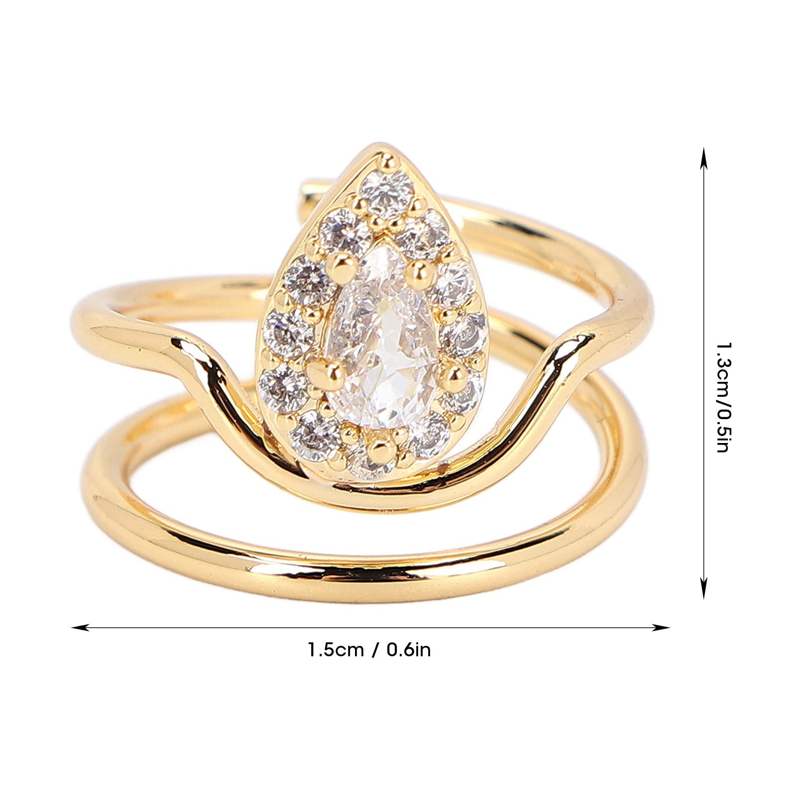 Elegant Rhinestone Fingertip Rings for Women - Sparkling Nail Jewelry for Parties, Weddings & Special Occasions (3054g)
