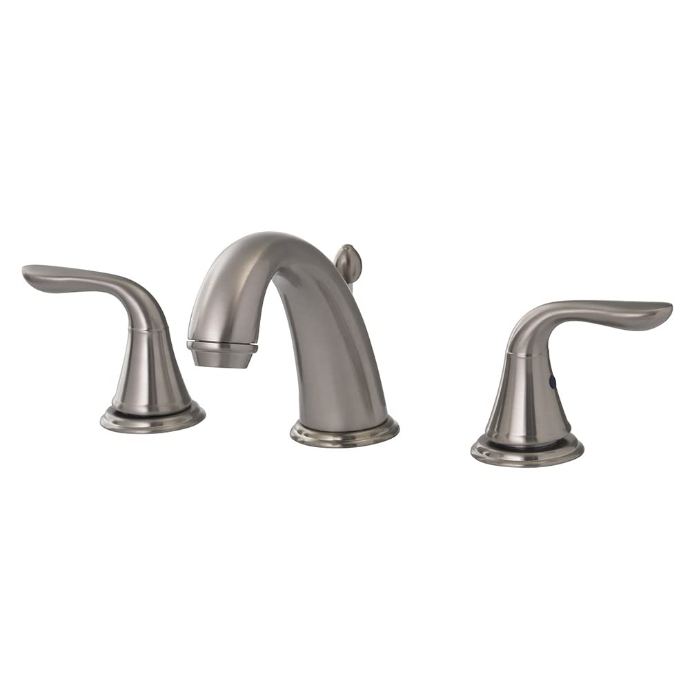 Stainless Steel 2-Handle Widespread Bathroom Sink Faucet with Pop-Up Drain - Modern Chrome Finish for Vanity & Powder Room Installation