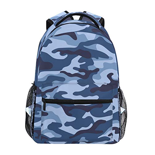 Navy Blue Camo Print