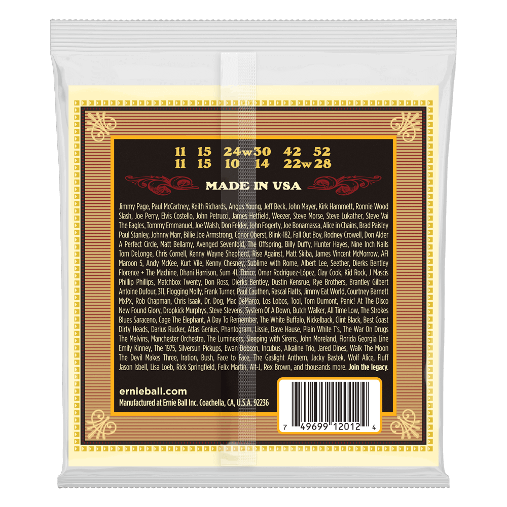 Ernie Ball Earthwood Medium 12-String Acoustic Guitar Strings - 80/20 Bronze, 11-28 Gauge | Perfect for Folk, Rock & Studio Recording