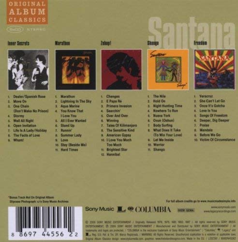 Original Album Classics Vol. 1 & 2 - Santana Greatest Hits CD Bundle | Classic Rock Music Collection for Home, Car & Party Playback