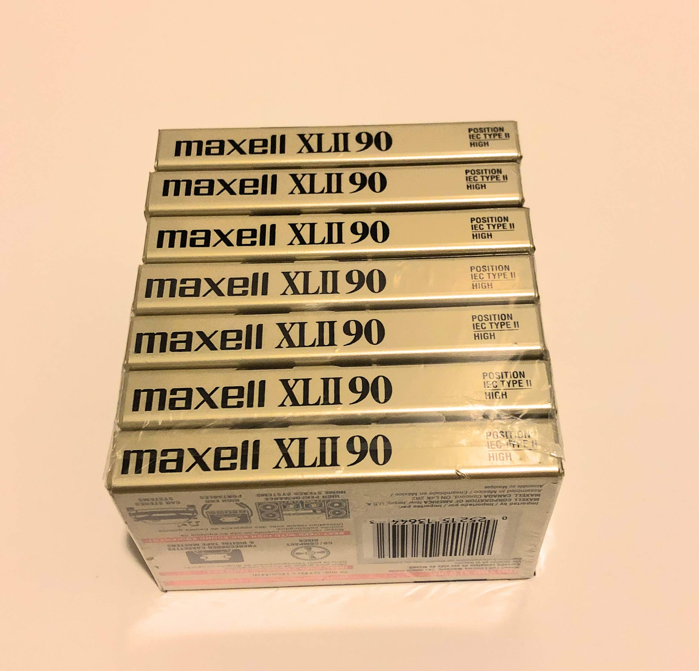 Maxell XLII IEC Type II 90 Minute High Bias Audio Cassette Tapes - 7 Pack for Professional Recording, Music Mixing & Vintage Audio Preservation