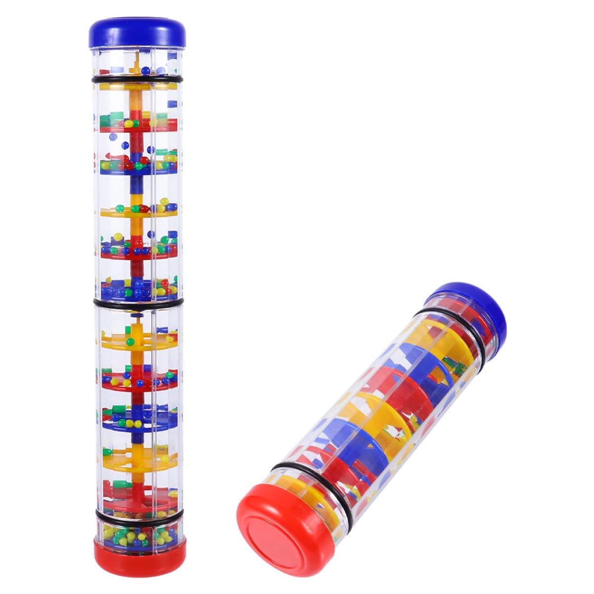 Toyvian 2-Piece Rainmaker Rattle Set - Musical Baby Toys for Early Education & Sensory Development | Perfect for Preschool Learning, Toddler Playtime & Montessori Activities