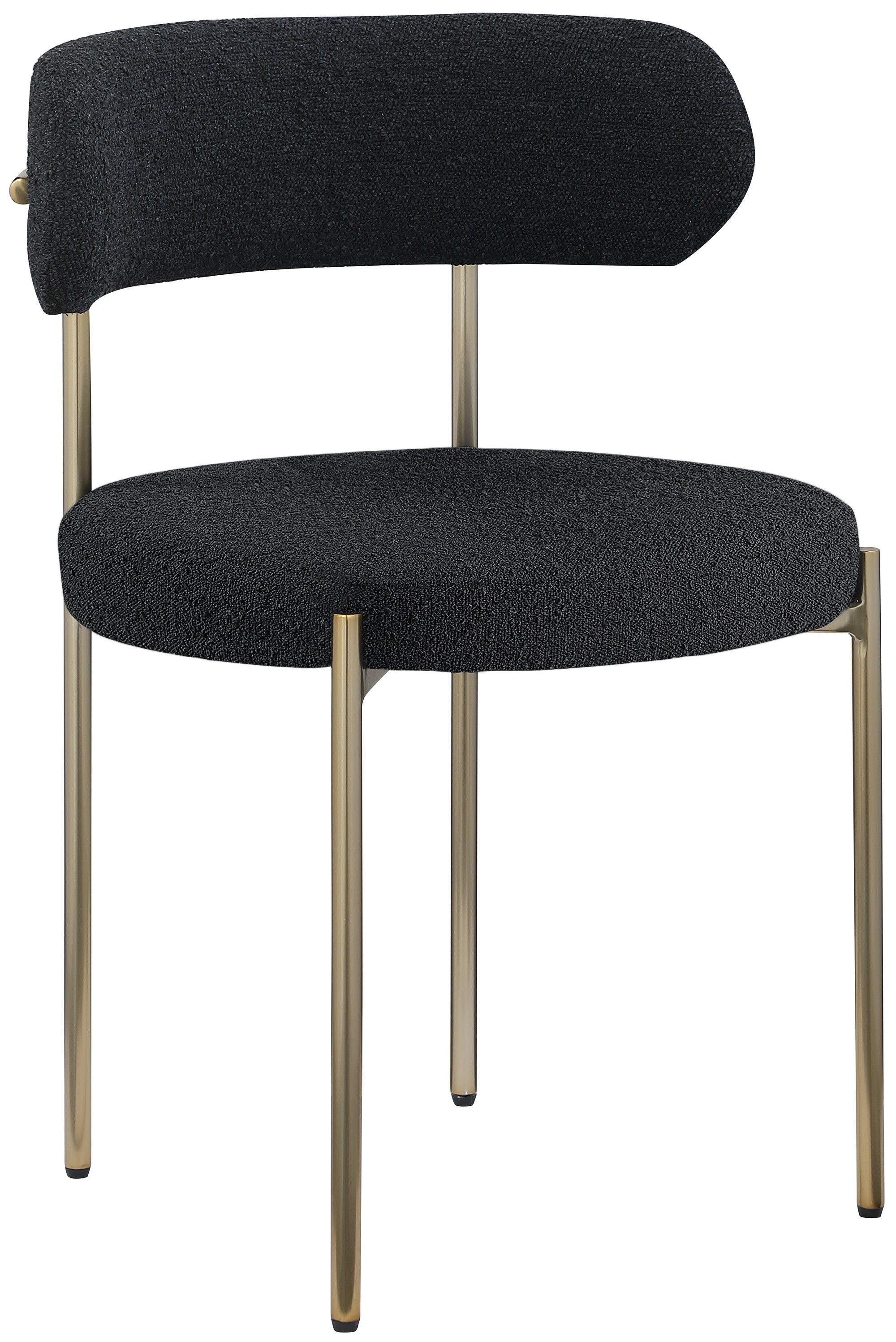 Luxury Boucle Fabric Dining Chair - Modern Upholstered Accent Chair for Kitchen, Dining Room & Office - Soft & Comfortable Mid Century Design - Perfect for Home Decor & Entertaining