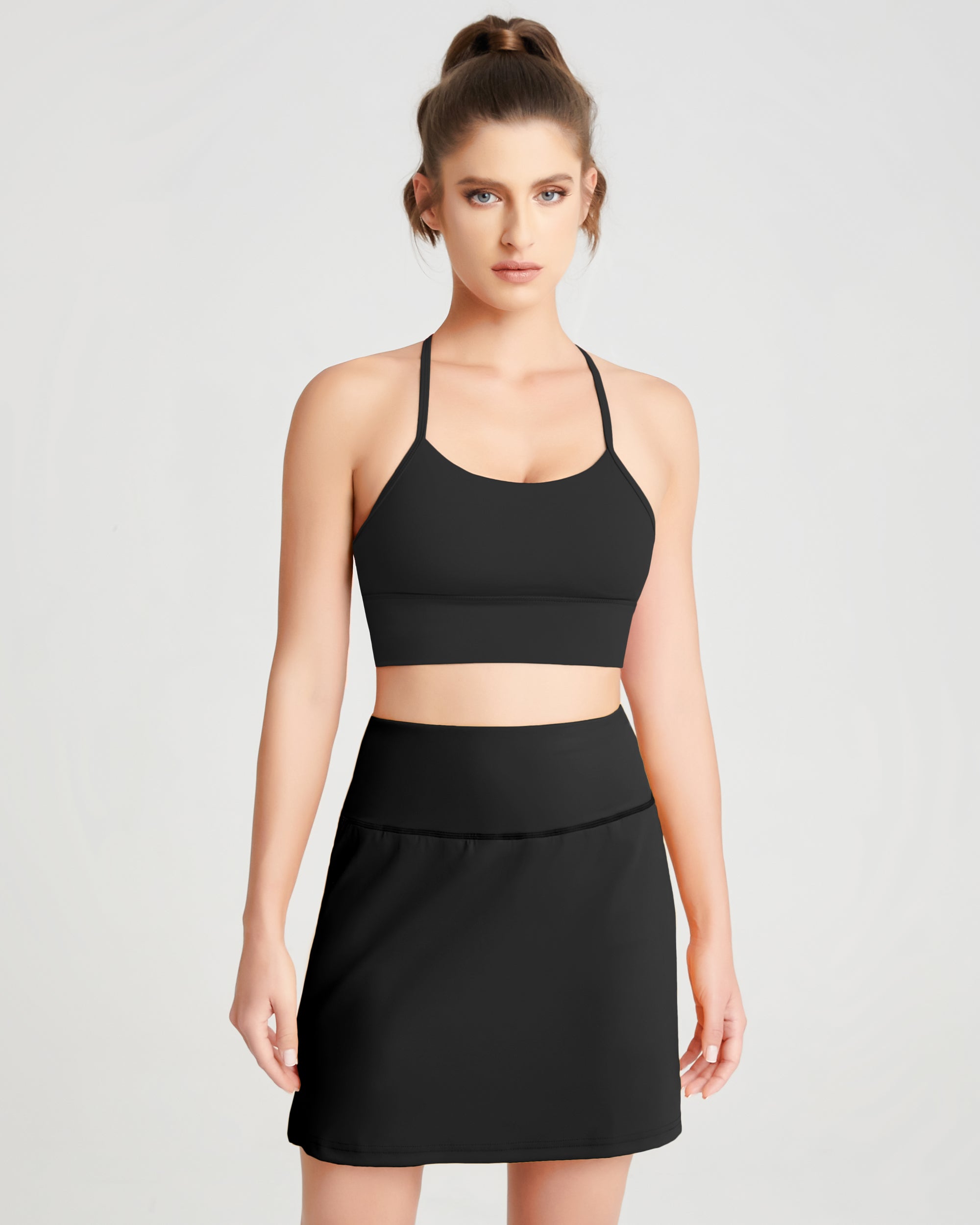 Flow Y Padded Sports Bra - High Support Workout Bra for Women - Perfect for Yoga, Running & Gym Training