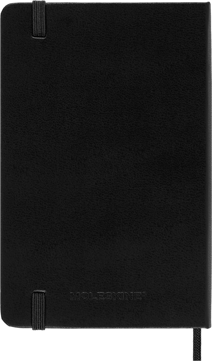 Moleskine 2025 Weekly Planner - 12 Month Horizontal Agenda with Hard Cover & Elastic Closure | 9x14 cm Pocket Size | Perfect for Work, School & Travel Organization | Black