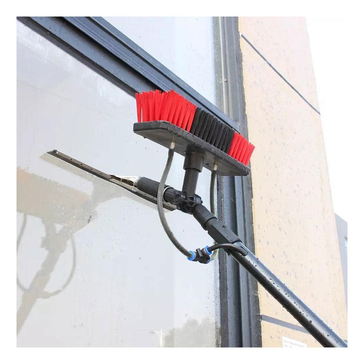 Fire Wolf High-Strength Carbon Fiber Retractable Window Cleaning Brush - 7.2M/23.6Ft Solar Panel & High-Altitude Cleaning Pole with Aluminum Alloy Handle & Water Fed System - Perfect for Residential Windows, Commercial Buildings & Solar Panel Maintenance