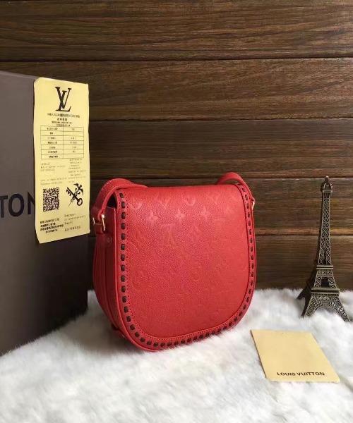 LV Junot Monogram Empreinte Leather Handbag in Cerise - Luxury Crossbody Bag for Women, Perfect for Date Night & Evening Events
