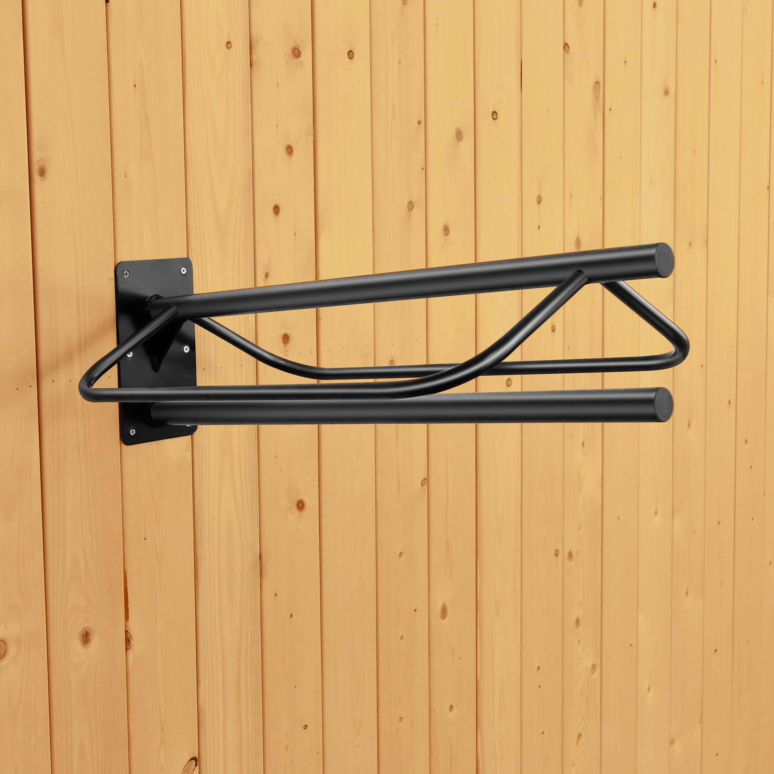 4 Pcs Heavy Duty Wall Mounted Saddle Rack with Pad Bar - English & Western Saddle Stand for Horses, Blankets & Tack - Perfect for Stable, Barn & Equestrian Storage Organization