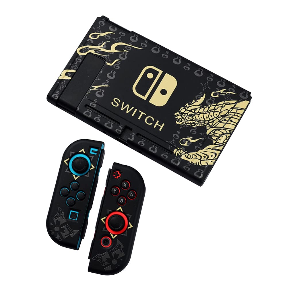 PERFECTSIGHT Protective Case for Nintendo Switch - Cute Monster Hunter Design | Anti-Scratch Shockproof Slim Cover Compatible with Switch Console & Joy-Con | Perfect for Gaming, Travel & Daily Protection