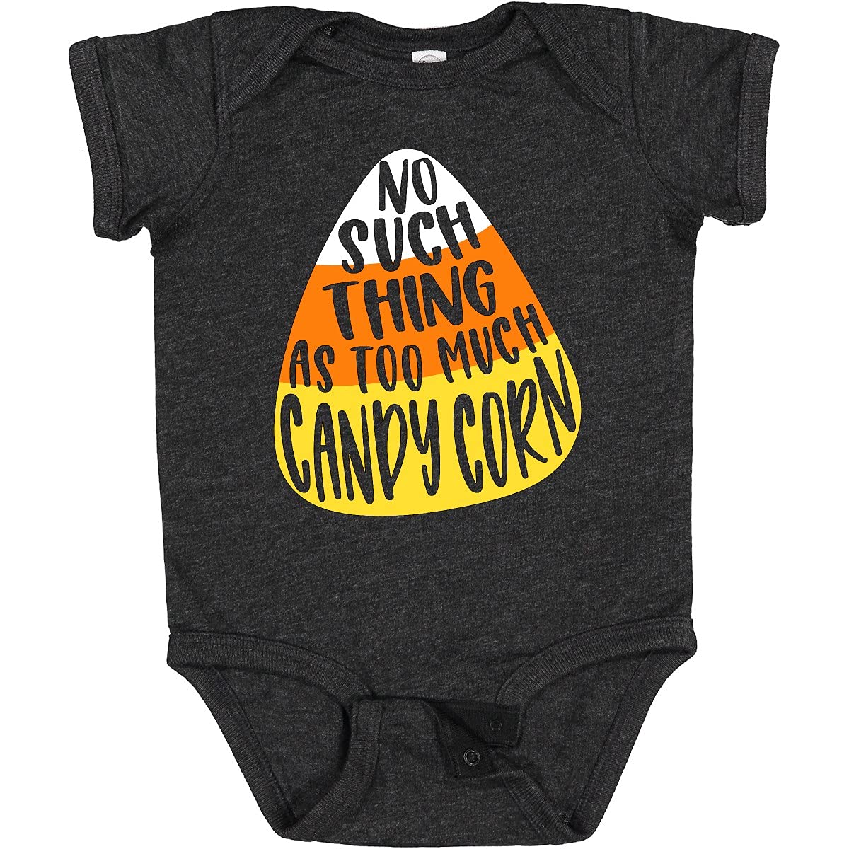 Inktastic Halloween Baby Bodysuit - No Such Thing As Too Much Candy Corn | Cute Halloween Outfit for Infants & Toddlers | Trick-or-Treating & Photo Shoots