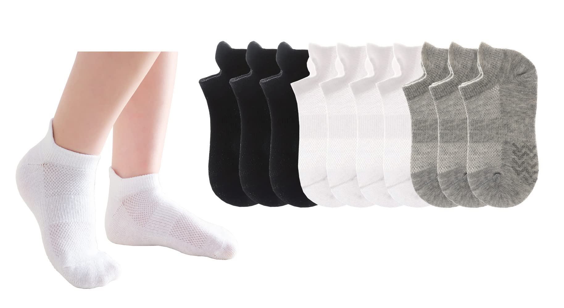 **CHUNG Boys Cotton Ankle Socks 5/10 Pack - Low Cut Dinosaur Mesh Socks for Kids 2-9 Years - Lightweight, Breathable for School, Running, Sports & Casual Wear - Perfect for Everyday Play and Active Lifestyles**