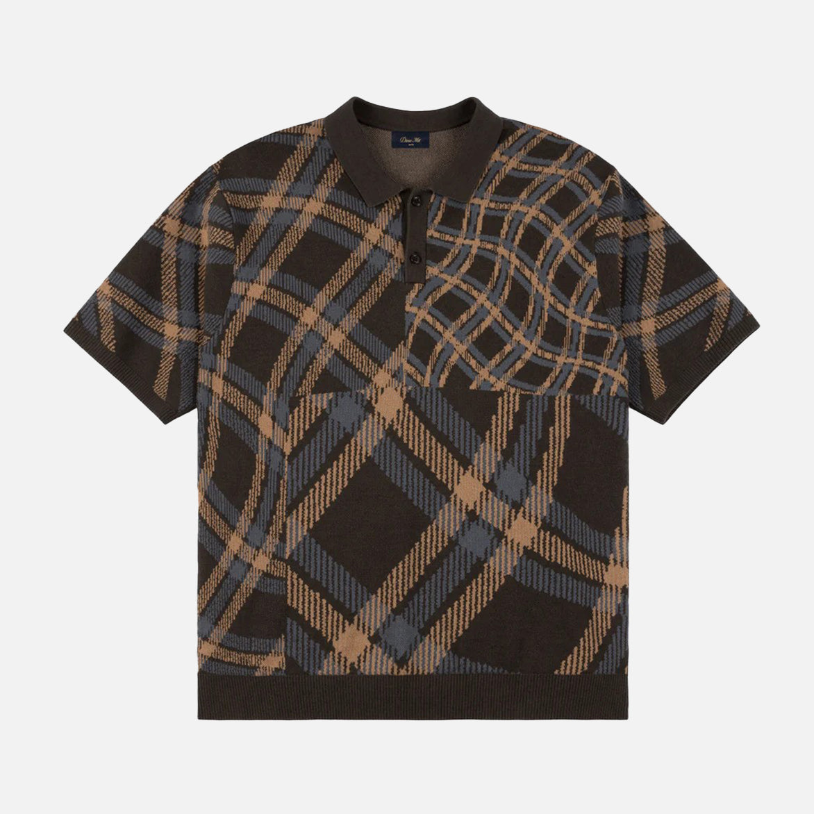 Vintage Ralph Lauren Polo Shirt - Brown Multi-Color Classic Cotton Men's Casual Wear for Office, Parties & Everyday Style