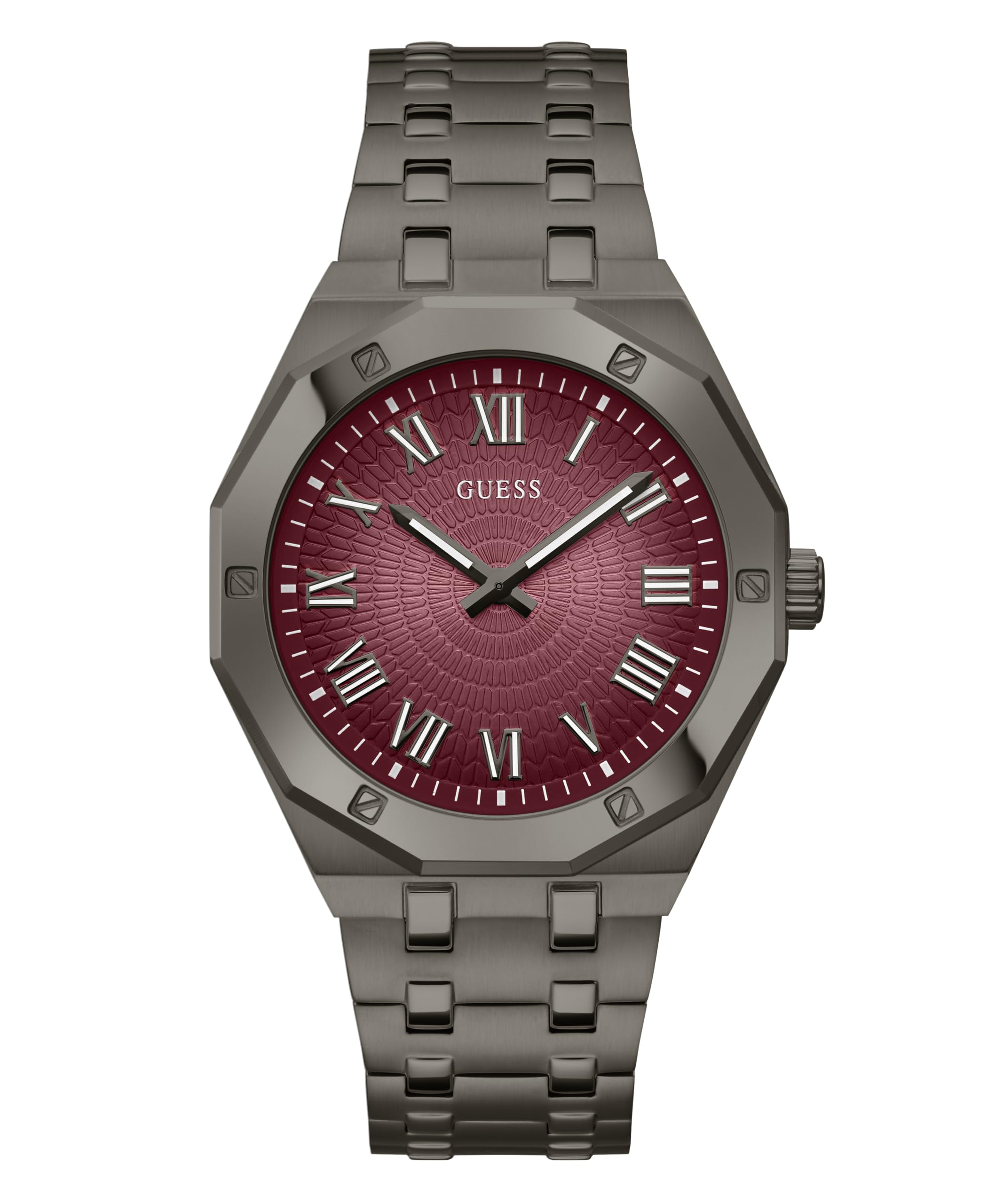 GUESS Men's 42mm Stainless Steel Chronograph Watch with Date Display - Water Resistant, Fashionable & Durable for Business, Casual & Outdoor Activities