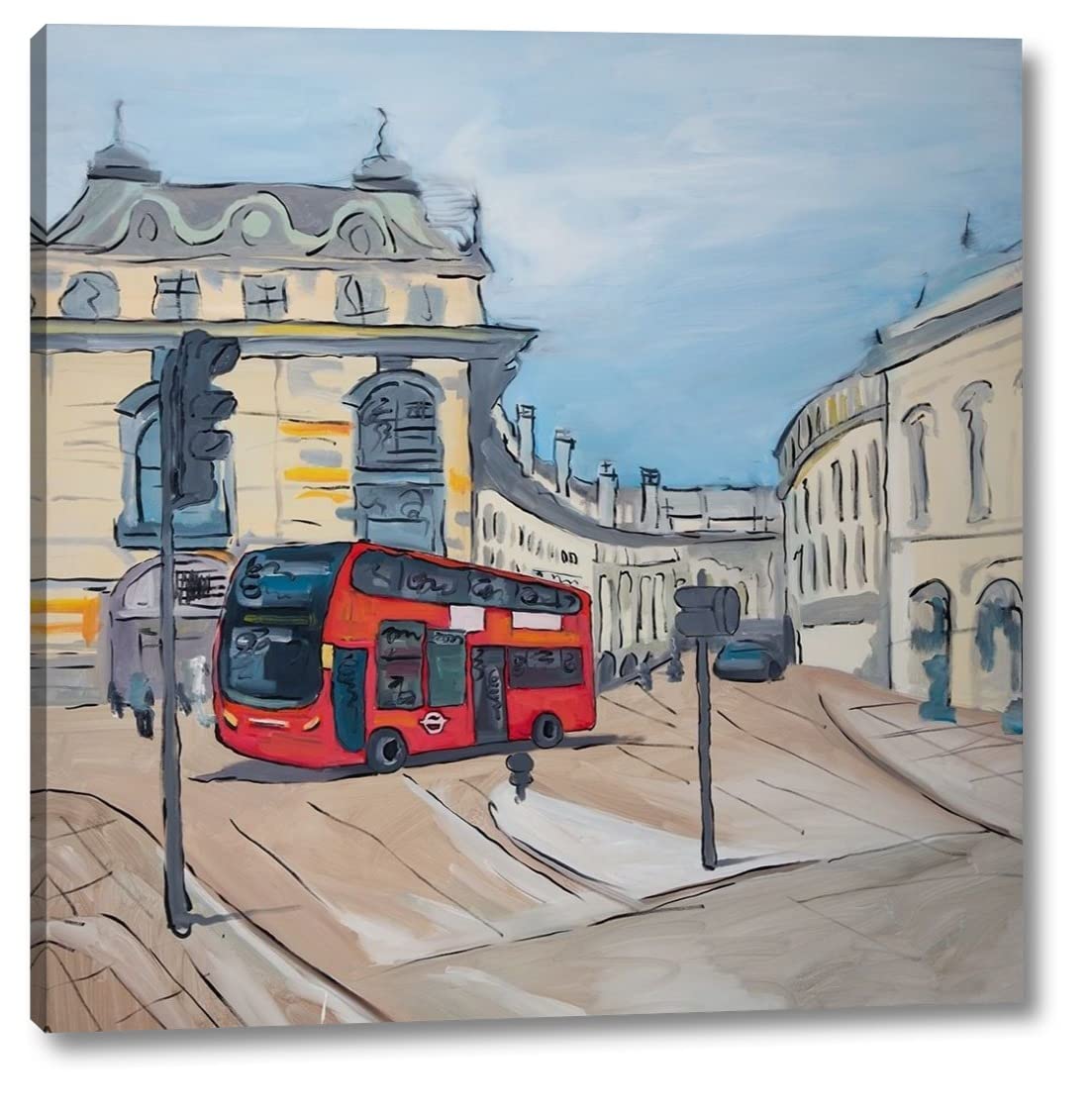 Atelier B Art Studio - London Piccadilly Circus 16x16 Inch Canvas Art Print, Gallery Wrapped, Ready to Hang - Perfect for Living Room, Bedroom & Office Decor