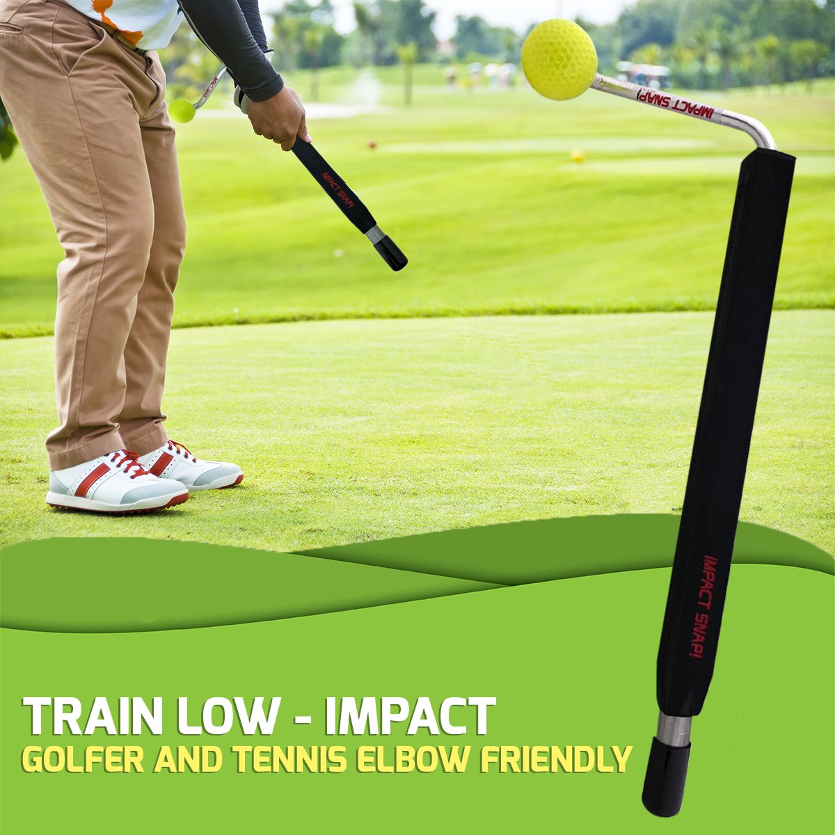 Golf Swing Trainer for Right Hand - Indoor & Outdoor Golf Practice Aid for Swing Repetition & Improvement | Perfect for Driving Range, Backyard & Home Training