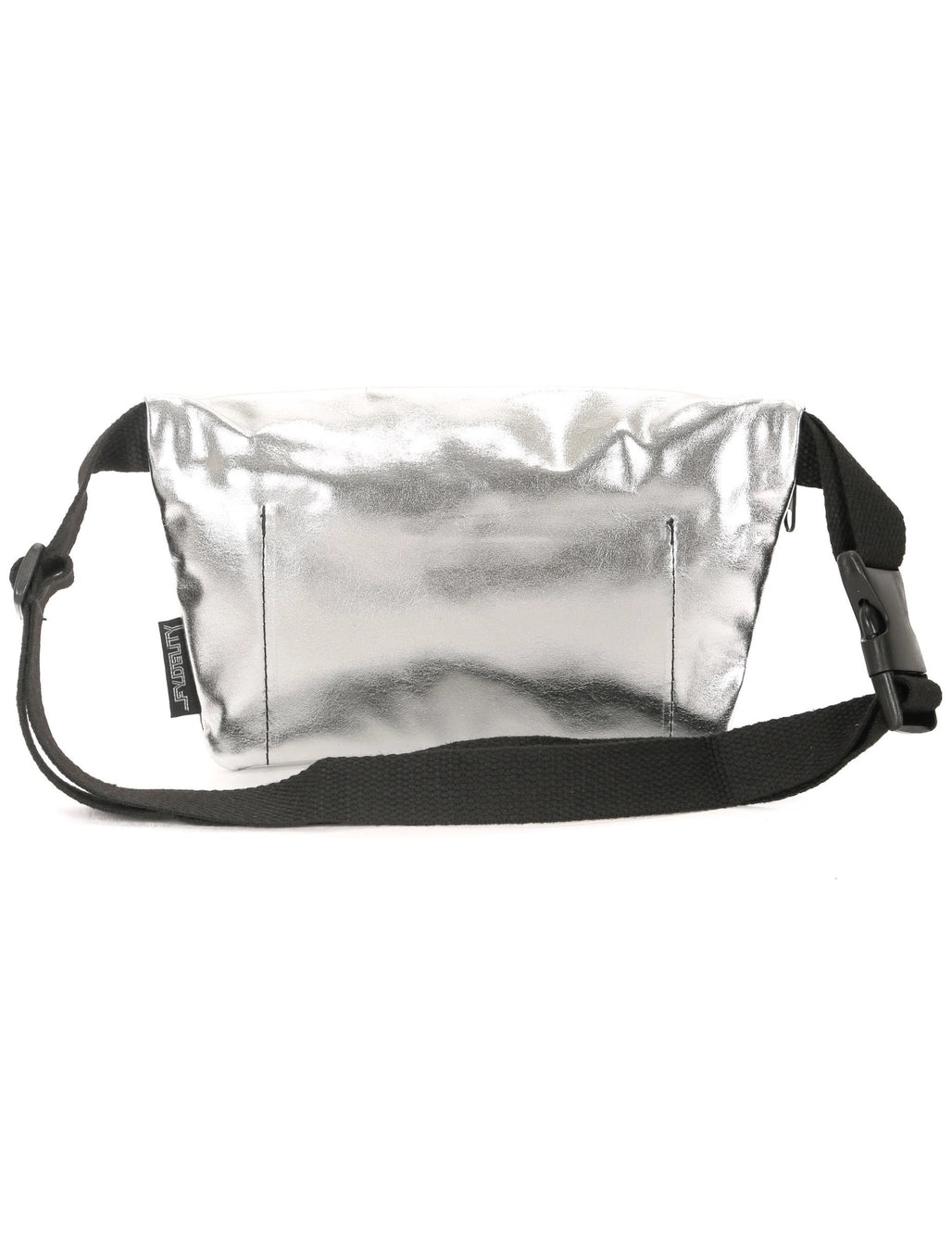 Ultra Slim Fanny Pack - Metallic Silver Waist Bag for Running, Hiking & Travel | Lightweight & Water-Resistant