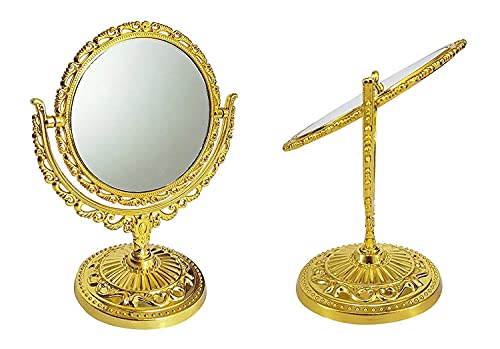 BOXO 7X Magnification Tabletop Vanity Mirror for Shaving & Makeup - 25 gm Silver (Pack of 1) | Perfect for Bathroom, Bedroom & Travel | Anti-Fog LED Lighted Mirror for Precise Grooming