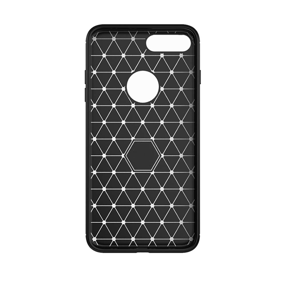 ASUWISH Shockproof Silicone Phone Case for iPhone 7 Plus/8 Plus with Tempered Glass Screen Protector - Durable Rubber Cover for iPhone 7/8 Series (Black) - Perfect for Daily Protection & Outdoor Activities