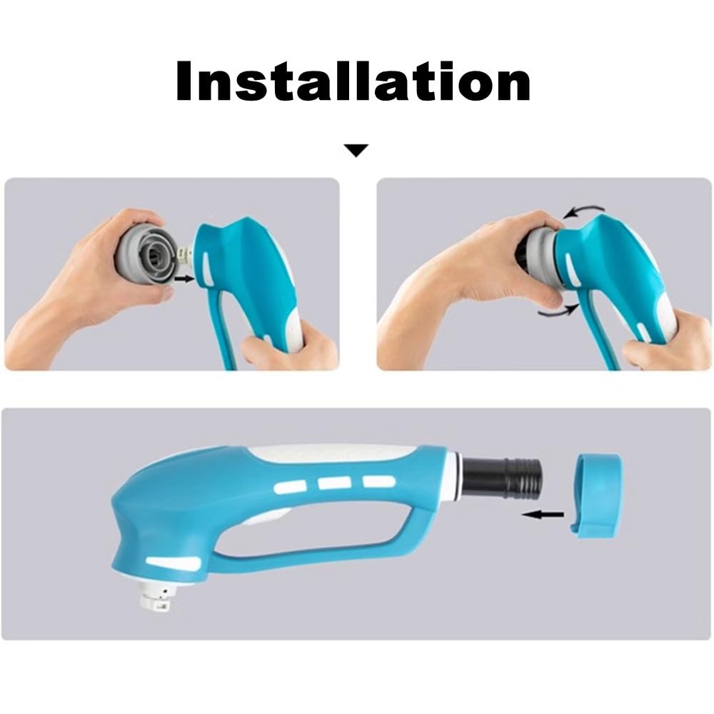 RICHOOSE Cordless Electric Scrubber - 6 Brush Heads for Bathroom, Kitchen & Shower Cleaning