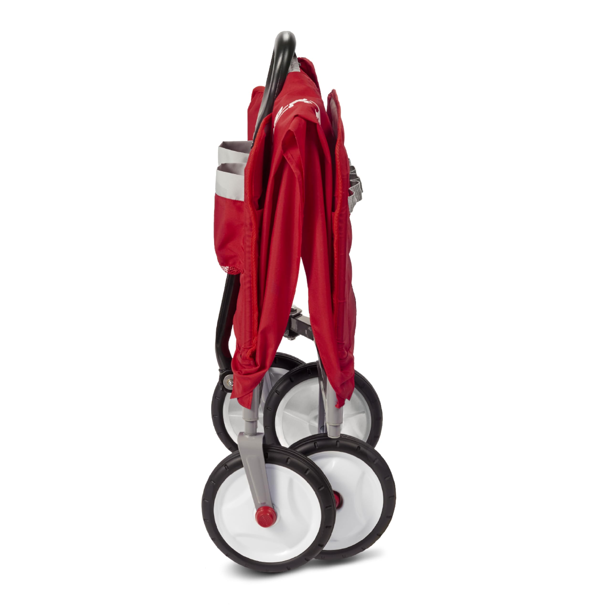 Radio Flyer 3-in-1 EZ Fold Wagon - Red Collapsible Wagon for Kids, Cargo & Garden | Foldable Utility Wagon for Outdoor, Beach, Camping & Grocery Shopping