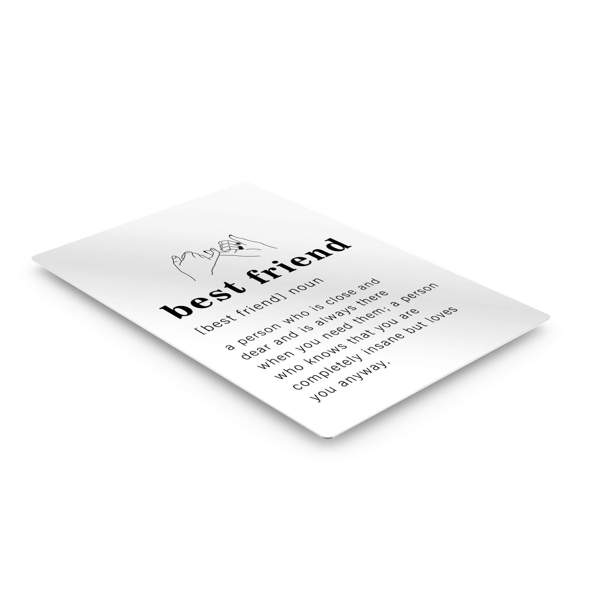 Funny Best Friend Definition Metal Print - Inspirational Quote Wall Art for Office, Living Room, Bedroom & Bathroom Decor - Ready to Hang 30x20 - Made in USA - Perfect Gift for Friends & Home Décor