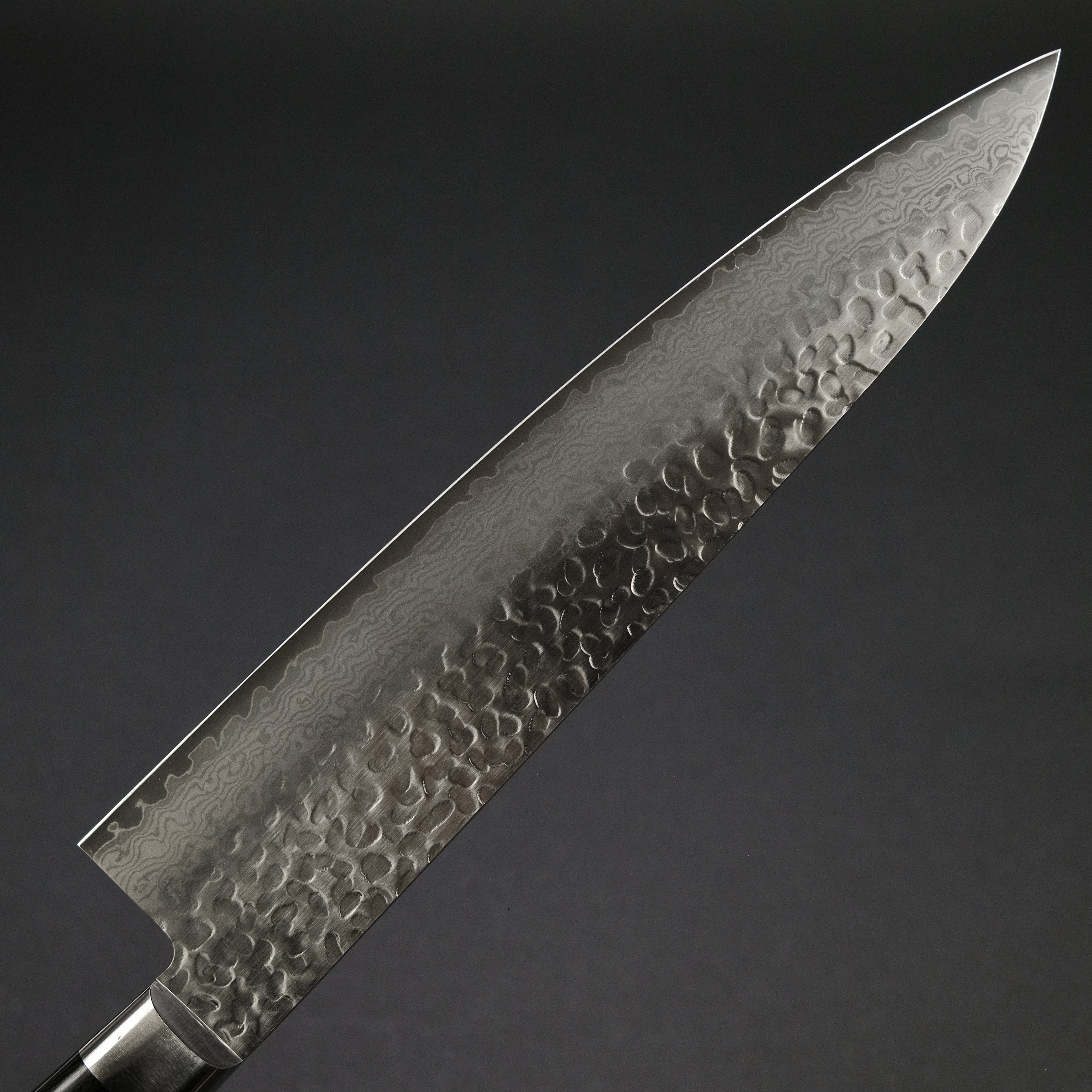 Hitohira Imojiya ST Tsuchime Damascus Gyuto 240mm Japanese Chef Knife with Pakka Wood Handle - Perfect for Sushi, Meat Cutting & Professional Kitchen Use