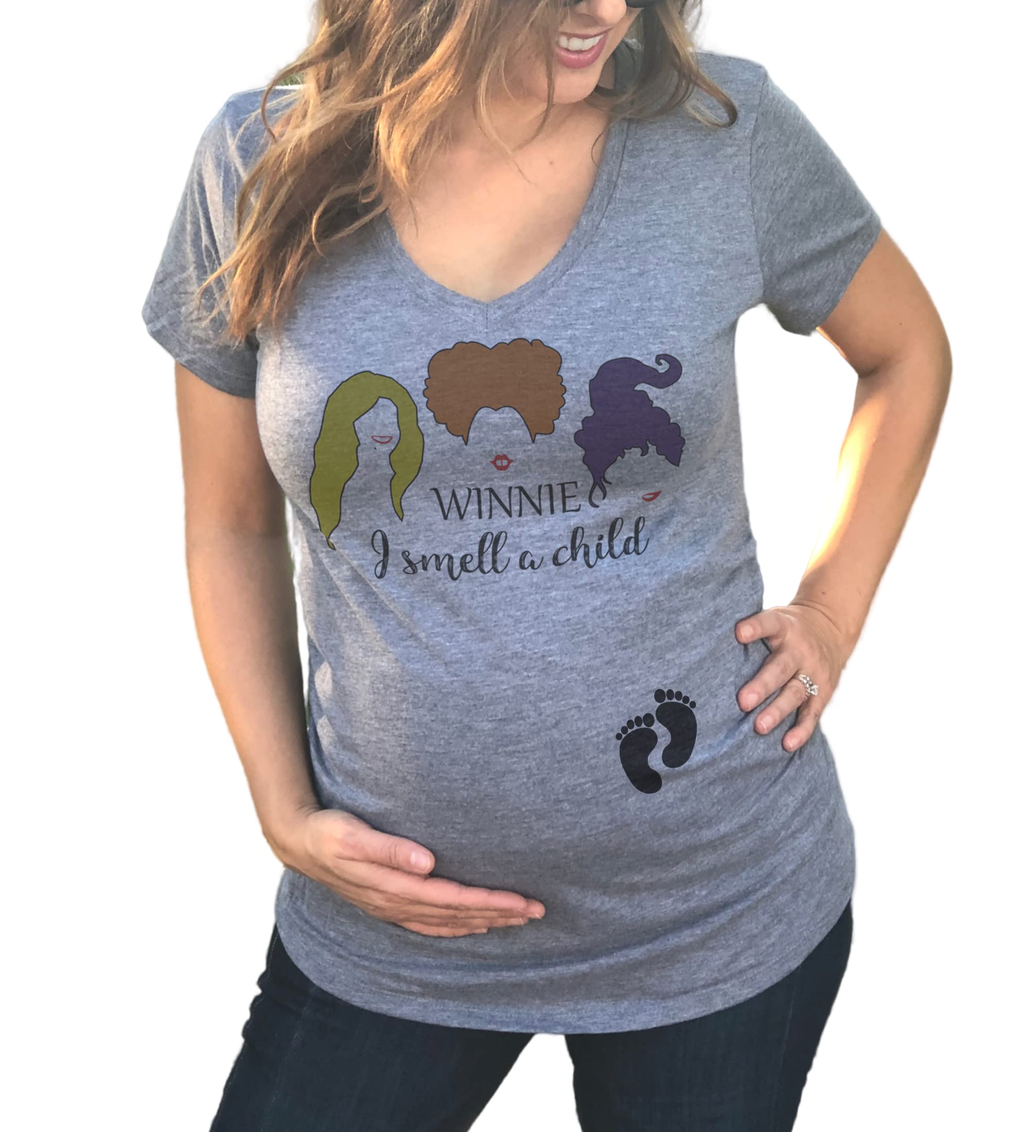 Winnie the Witch 'I Smell A Child' Sanderson Sisters Halloween T-Shirt for Women - Perfect for Halloween Costumes, Movie Nights & Themed Parties