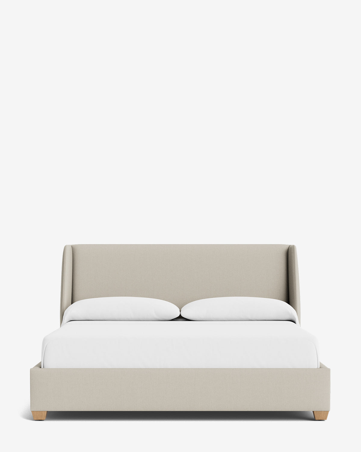 Walt Bed Low Headboard - Modern Minimalist Bed Frame for Small Spaces - Perfect for Apartments, Dorms & Guest Rooms