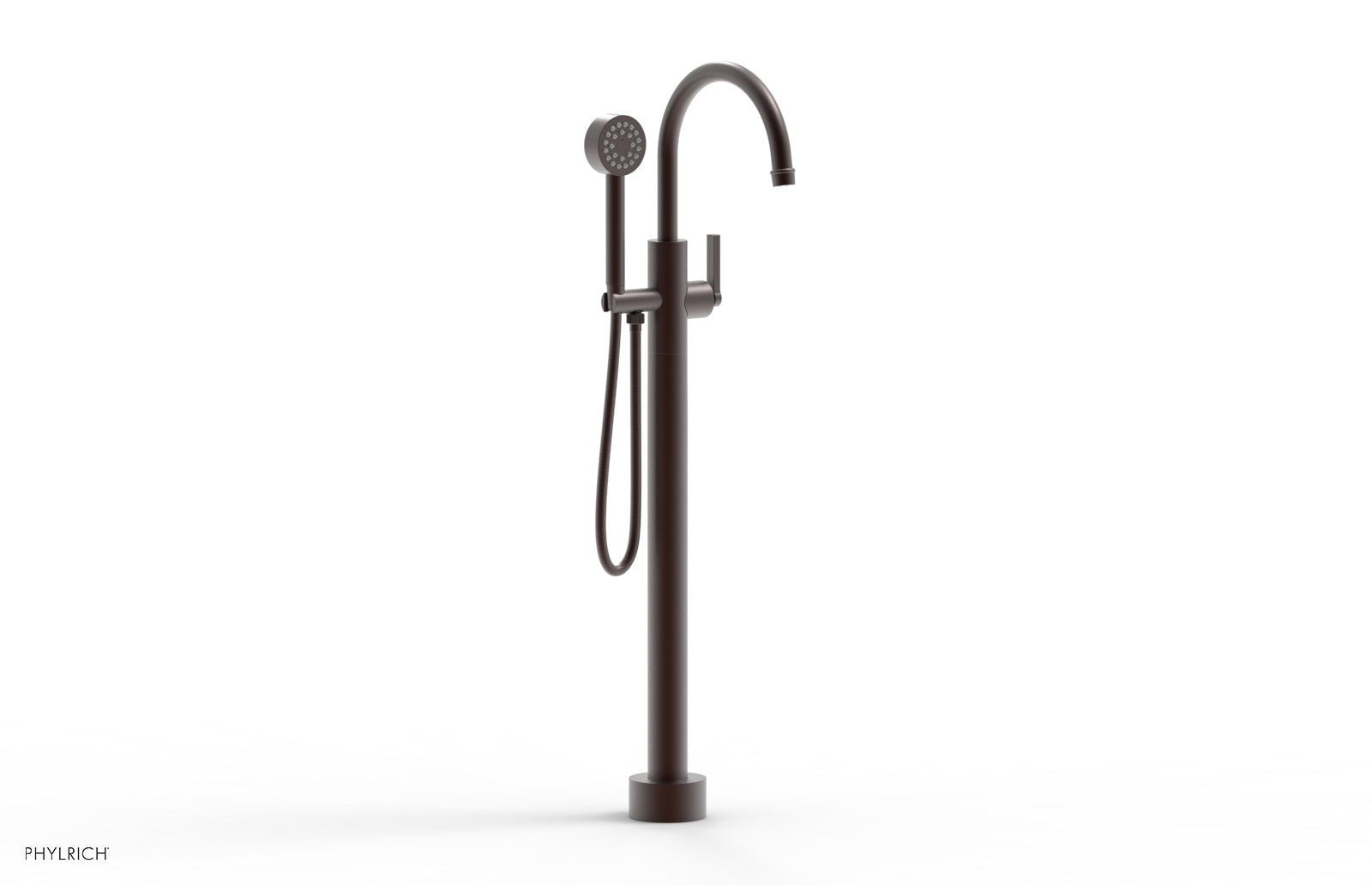 HEX MODERN Tall Floor Mount Tub Filler with Lever Handle & Hand Shower - Model 501 47 01 - Perfect for Luxury Bathroom Renovations and Spa-Like Showers