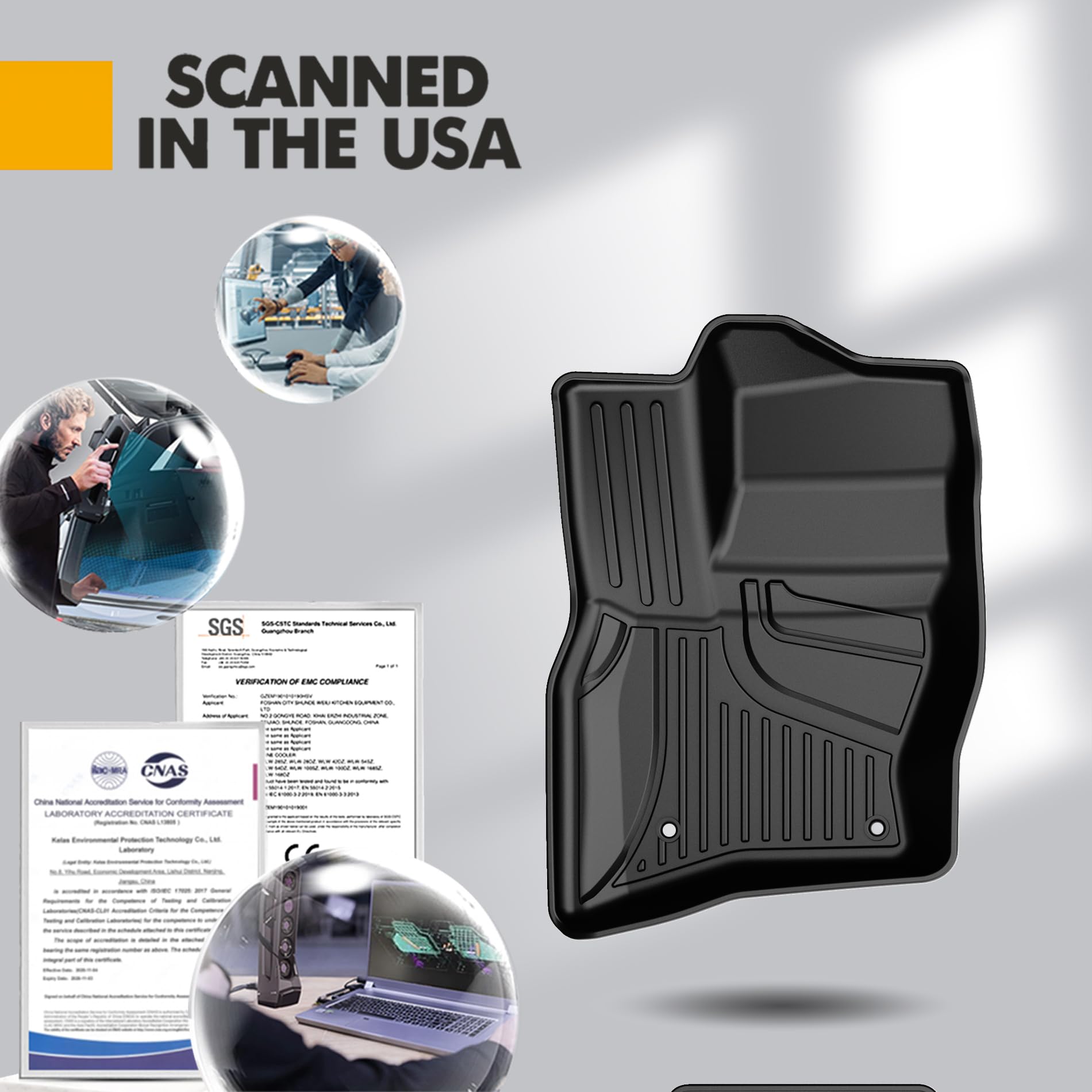 Custom Fit All-Weather Floor Mats for 2020-2025 Land Rover Defender 110 | 1st & 2nd Row Car Liners | Heavy Duty Protection for SUV, Off-Road & Daily Driving (4 Door 5 Seat Set)