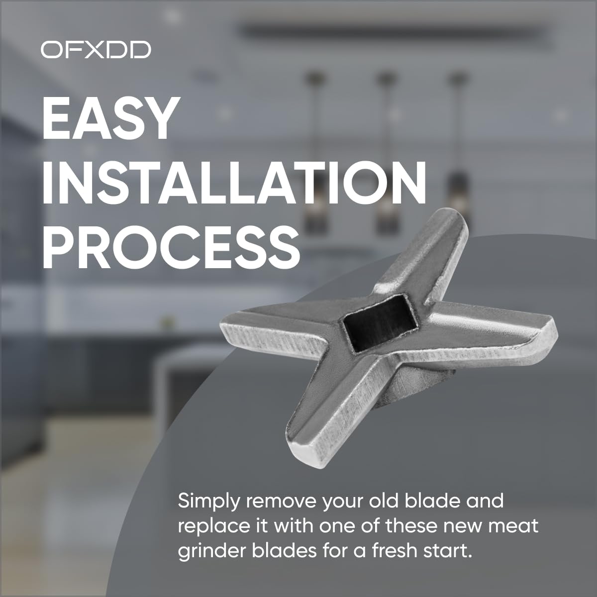 Premium Stainless Steel Meat Grinder Blades - Replacement Parts for Meat Grinders - Durable & Sharp Cutting Blades - Perfect for Home Kitchen, Butcher Shop & Commercial Use