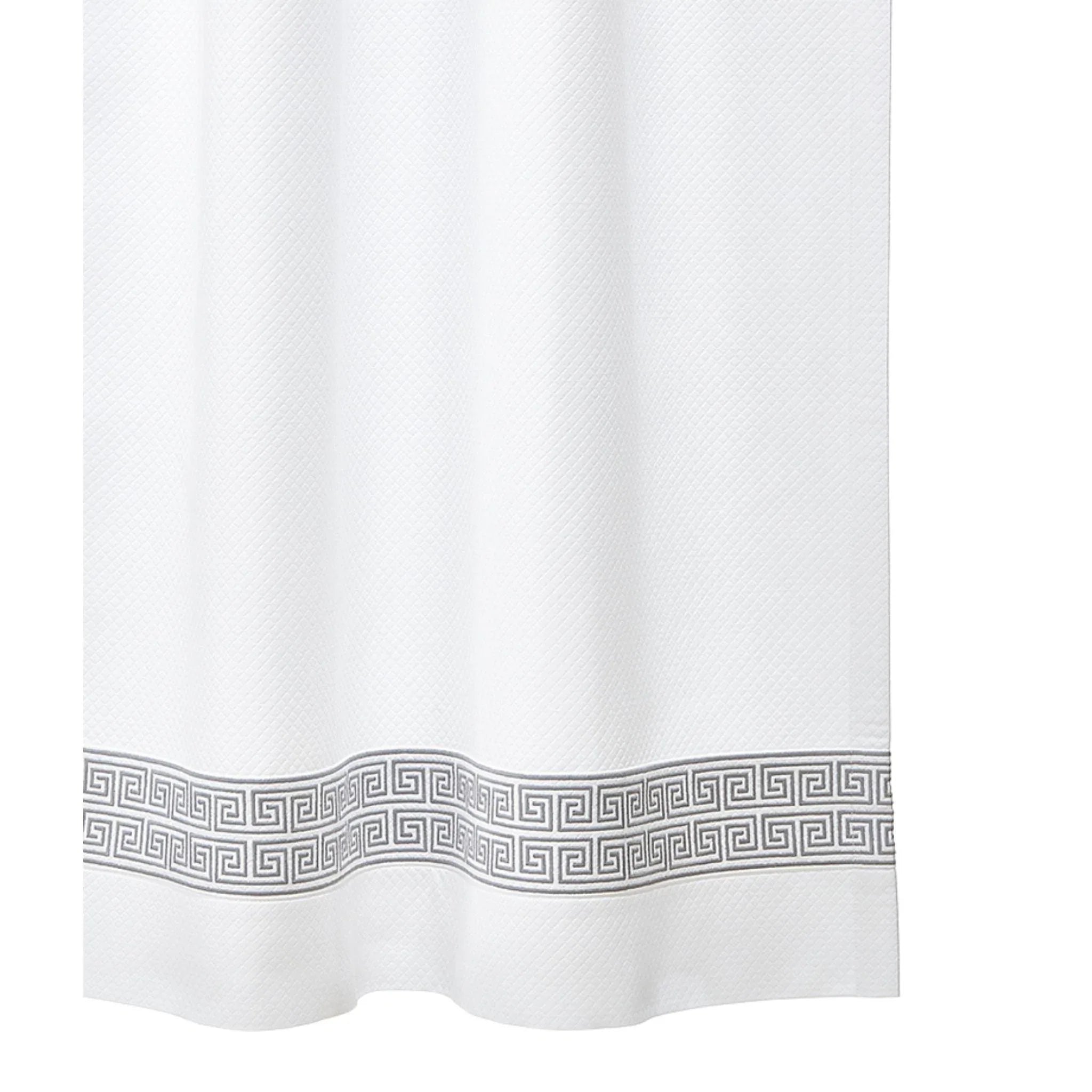 Alexia Shower Curtain with Classic Greek Key Design - Elegant Bathroom Decor for Modern & Traditional Homes