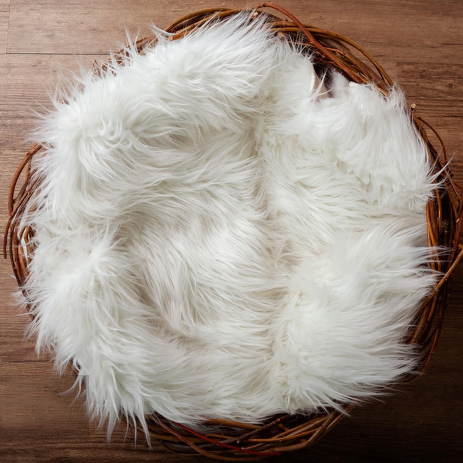 Fluffy Washable Small Dog & Cat Bed - Super Soft Plush Faux Fur Pet Mat for Indoor Sleeping | Warm Comfortable Cushion for Puppies, Kittens & Small Pets | Perfect for Bedroom, Living Room & Pet Carriers