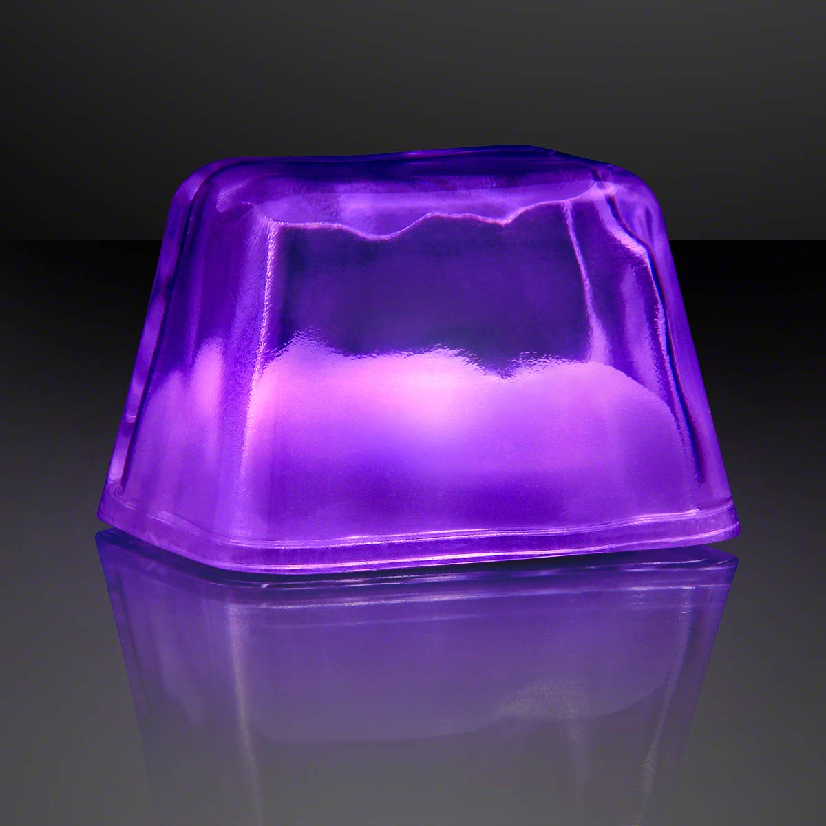 Glow in The Dark LED Ice Cubes - Purple Light Up Ice Cubes (12 Pack) for Cocktails, Drinks & Party Decor - Cool & Fun Bar Accessories for Nightlife, Halloween & Themed Events