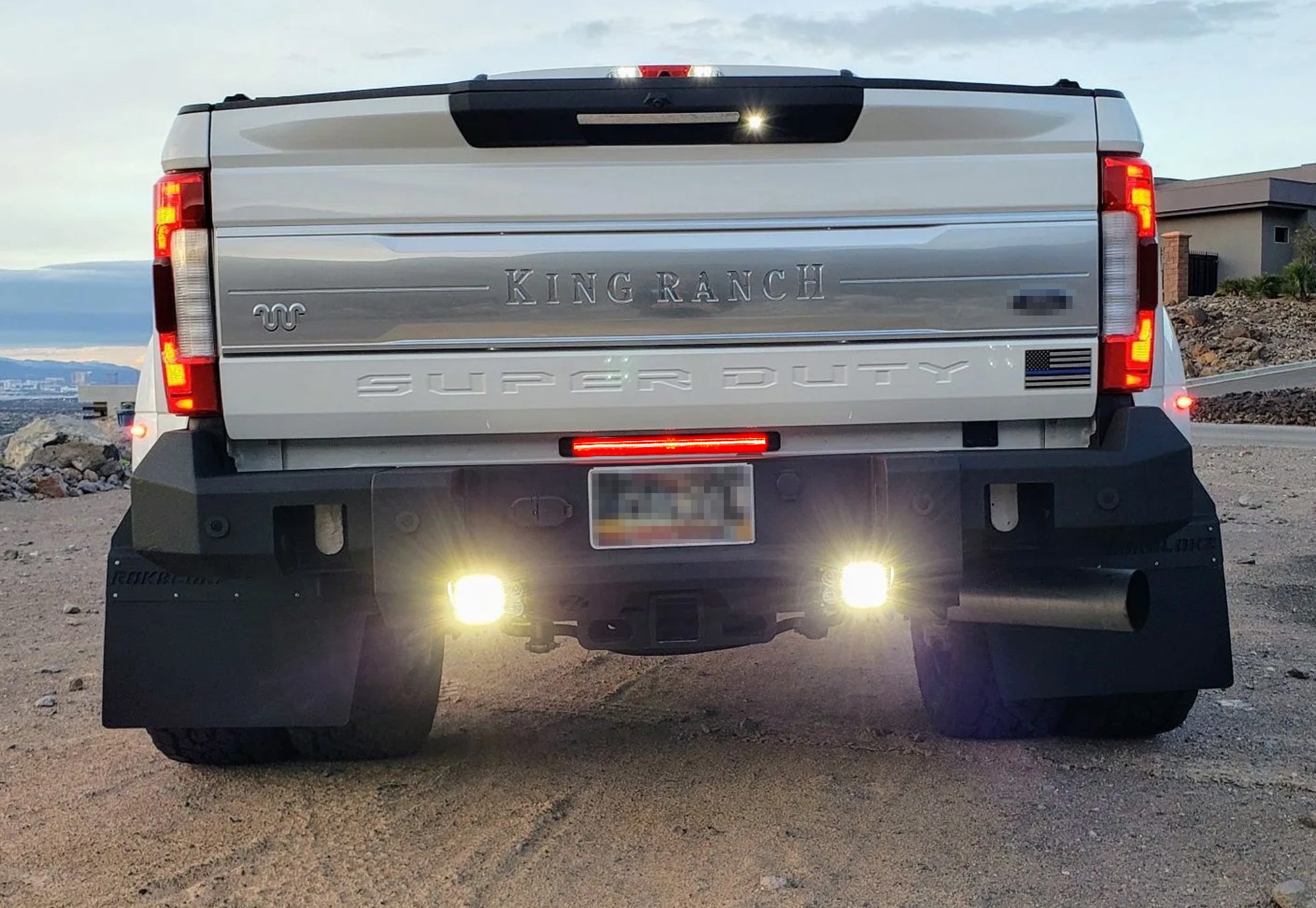 17-22 Ford F250 F350 Dark Red LED Tailgate Light Bar with Full LED Strip - Upgrade Your Truck's Rear Lighting for Night Driving & Off-Road Adventures