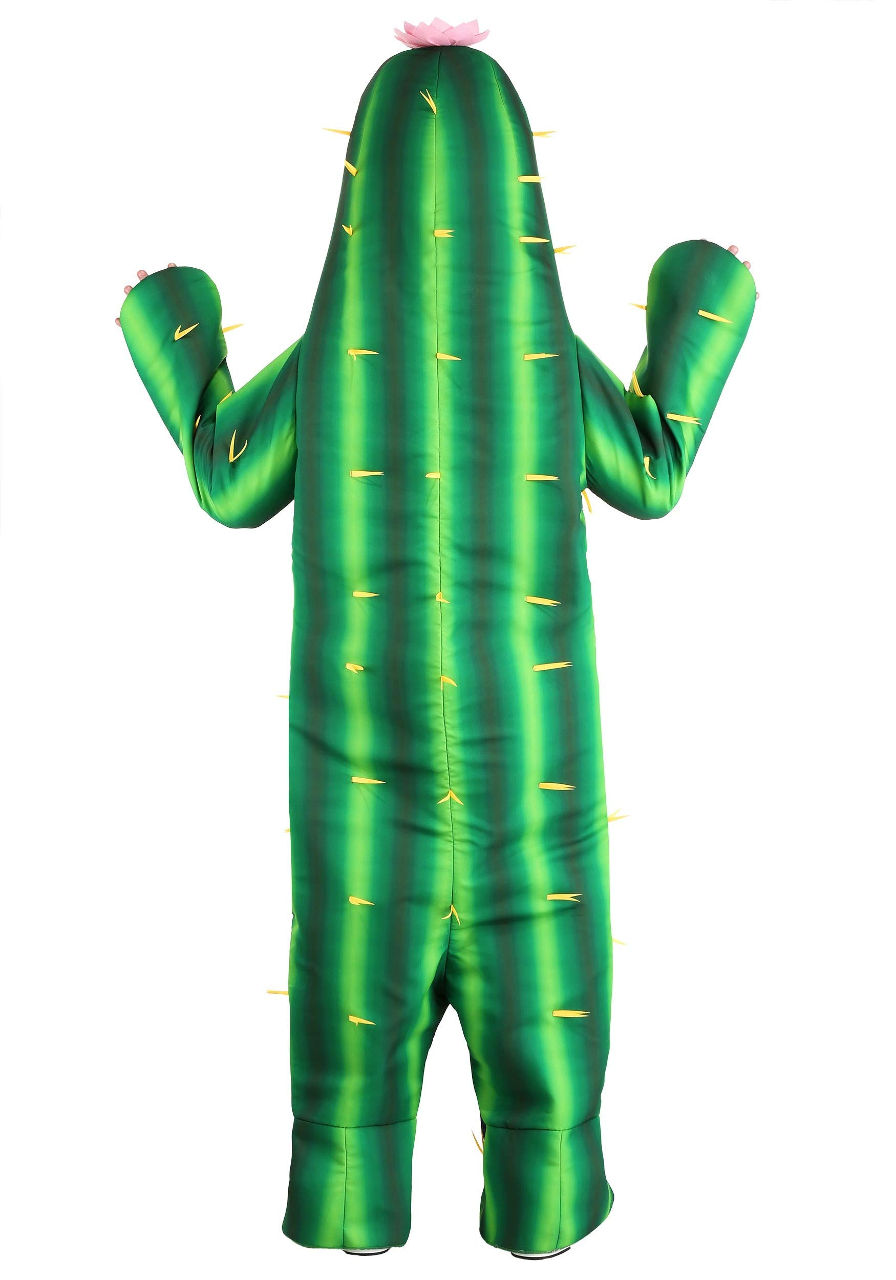 Cactus Costume for Adults - Funny Desert Plant Jumpsuit with Flower | One Piece Stuffed Outfit for Halloween, Cosplay & Themed Parties