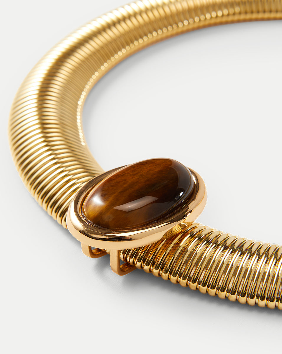 Luxury Tubogas Gold Necklace for Women - Elegant Italian Design, 18K Gold Plated Chain - Perfect for Parties, Weddings & Special Occasions