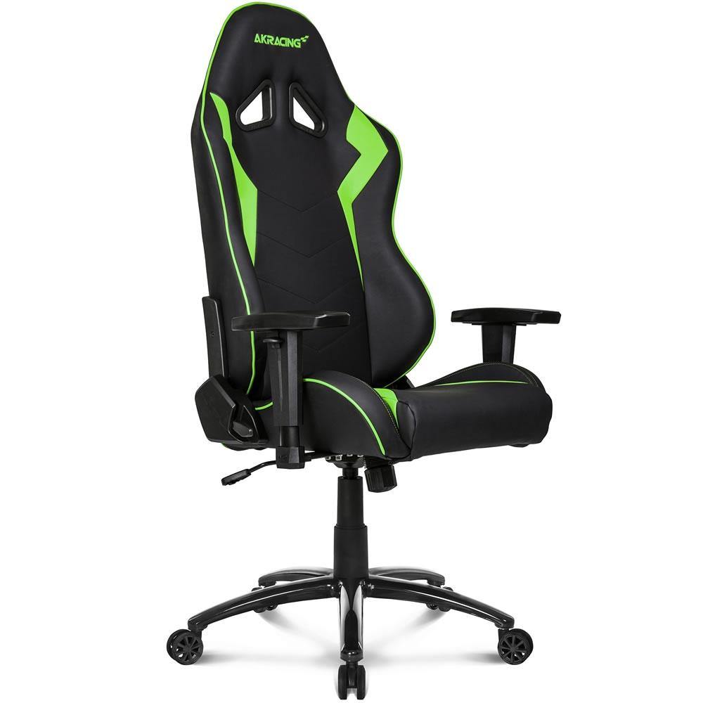 AKRacing Octane Ergonomic Gaming Chair - Green, High Back Racing Style with Adjustable Lumbar Support & Headrest - Perfect for PC, Console Gaming & Home Office Use