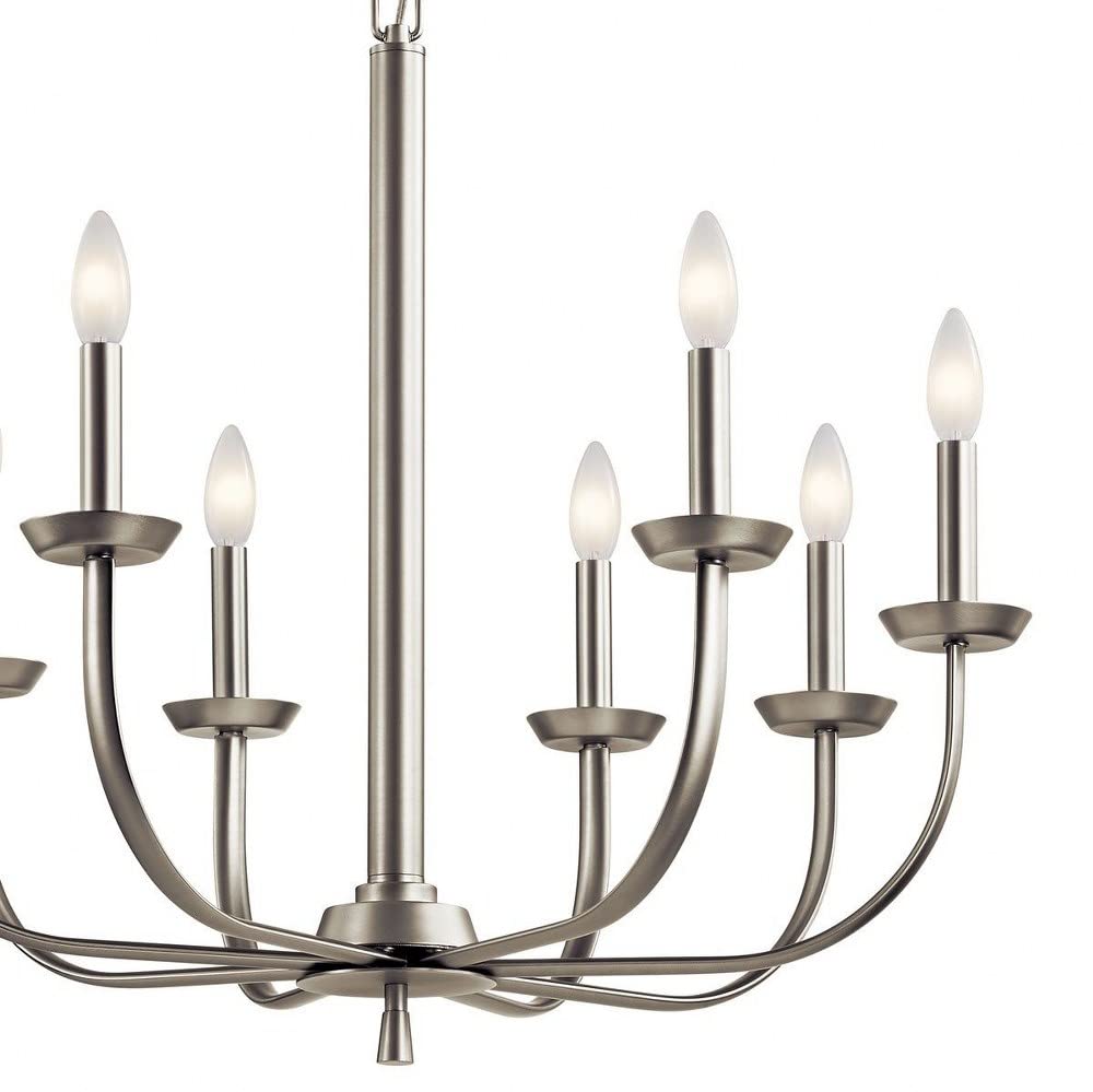 8-Light Traditional Simple Chandelier Fixture in Olde Bronze - Perfect for Dining Room, Foyer, and Bedroom Lighting