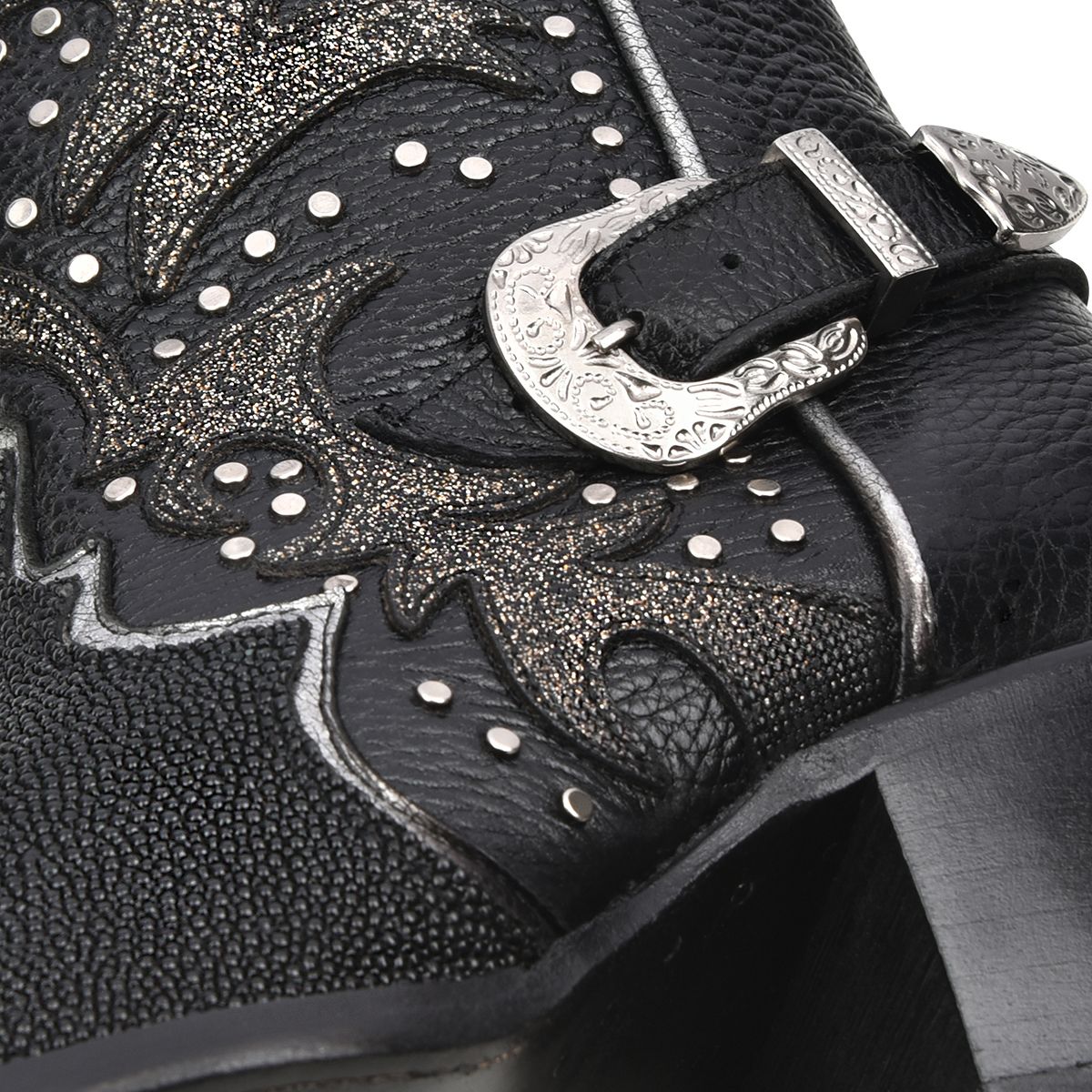 Women's Cuadra Black Cowgirl Western Stingray Ankle Boots - Stylish Cowboy Boots for Country Rodeo & Fashion Outfits