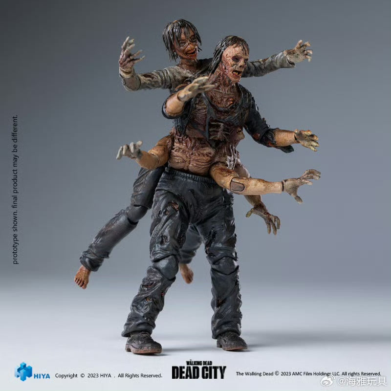 PRE-ORDER: 1/18 Scale HIYA 4-Inch Action Figure - The Walking Dead: Dead City Walker King Collectible Mini Series | Zombie Apocalypse Display & Collector's Item